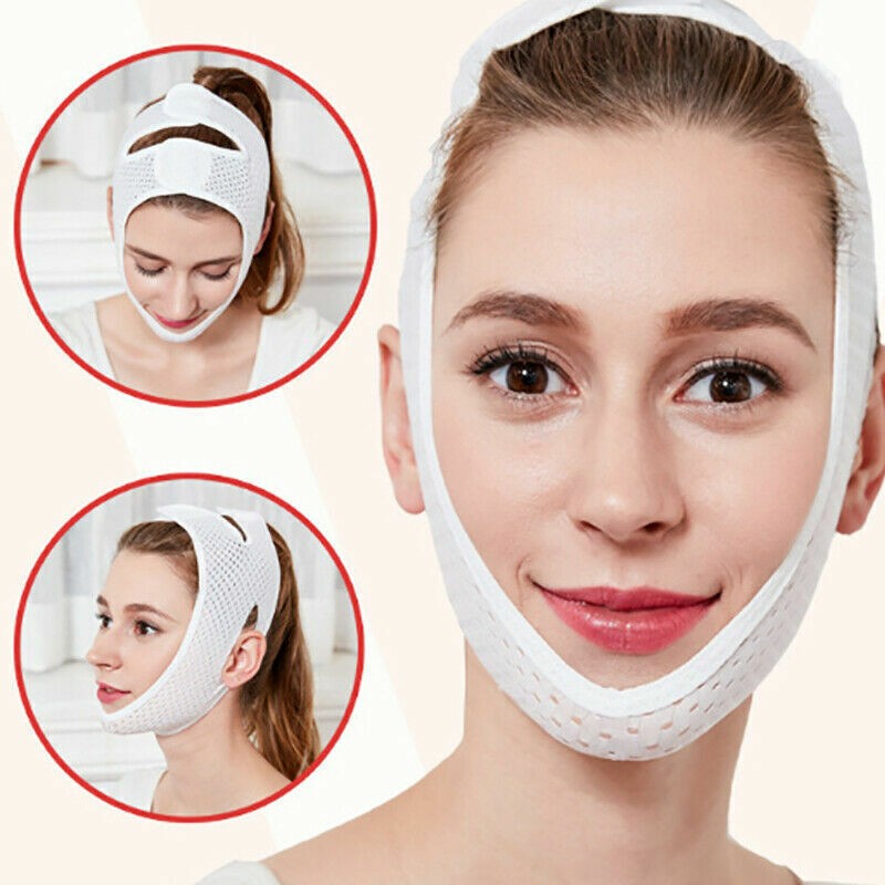 Nylon Fabric Slimming Face Mask Belt Anti Wrinkle Bandage Lifting Cheek Band