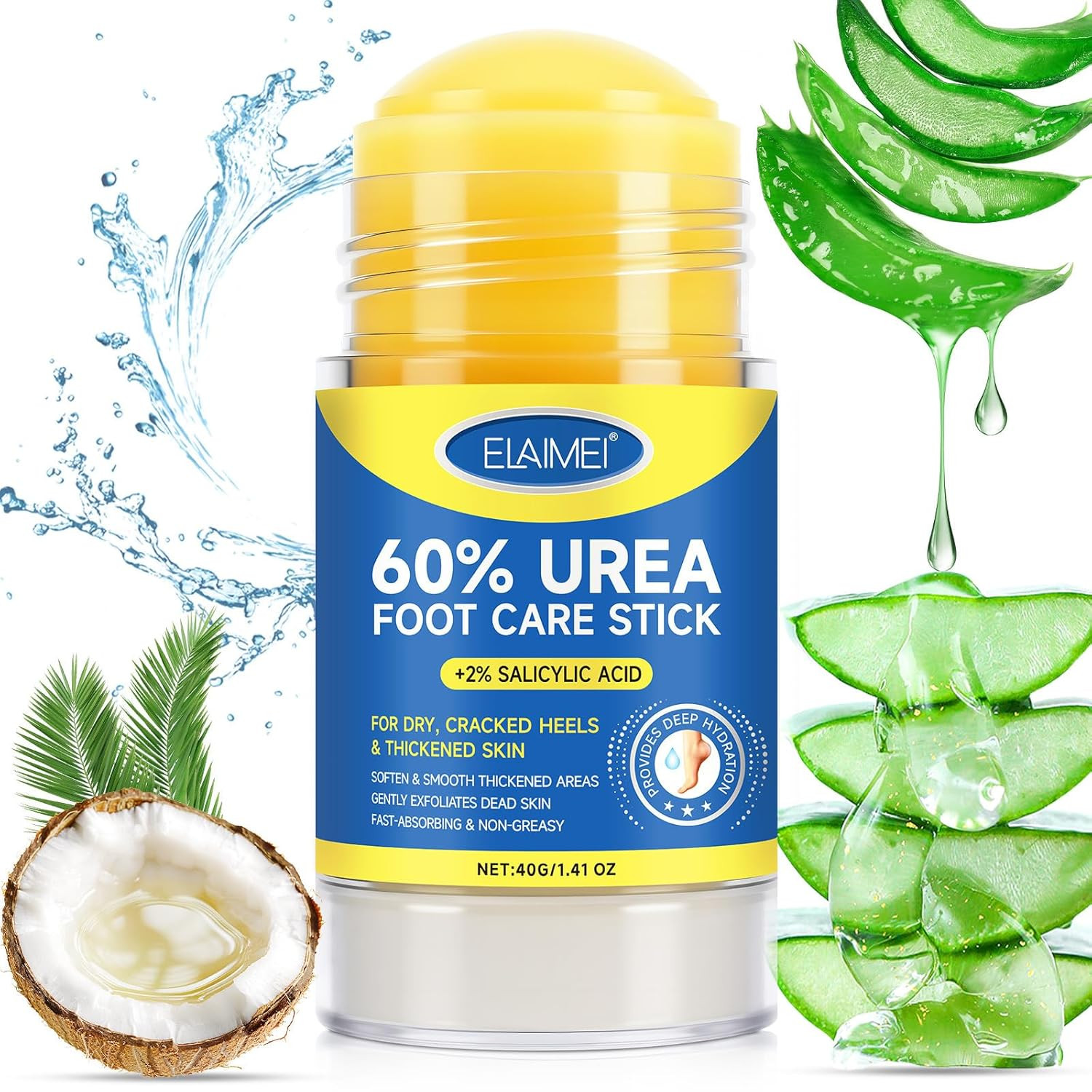 60% Urea Cream Stick plus 2% Salicylic Acid, Maximum Strength Urea Foot Cream Ca