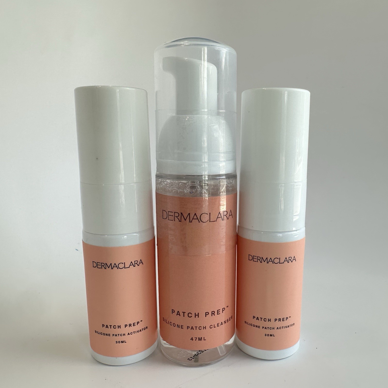 Dermaclara Patch Prep Set Silicone Patch Cleanser & 2 Activators