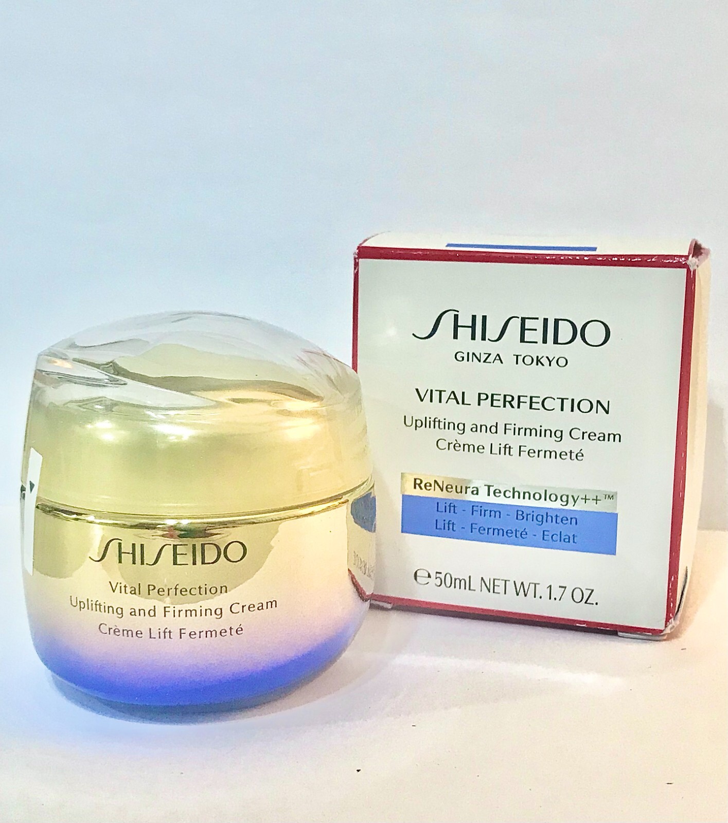 Shiseido Vital Perfection Uplifting Firming FACE Cream 1.7oz Benefiance ultimune