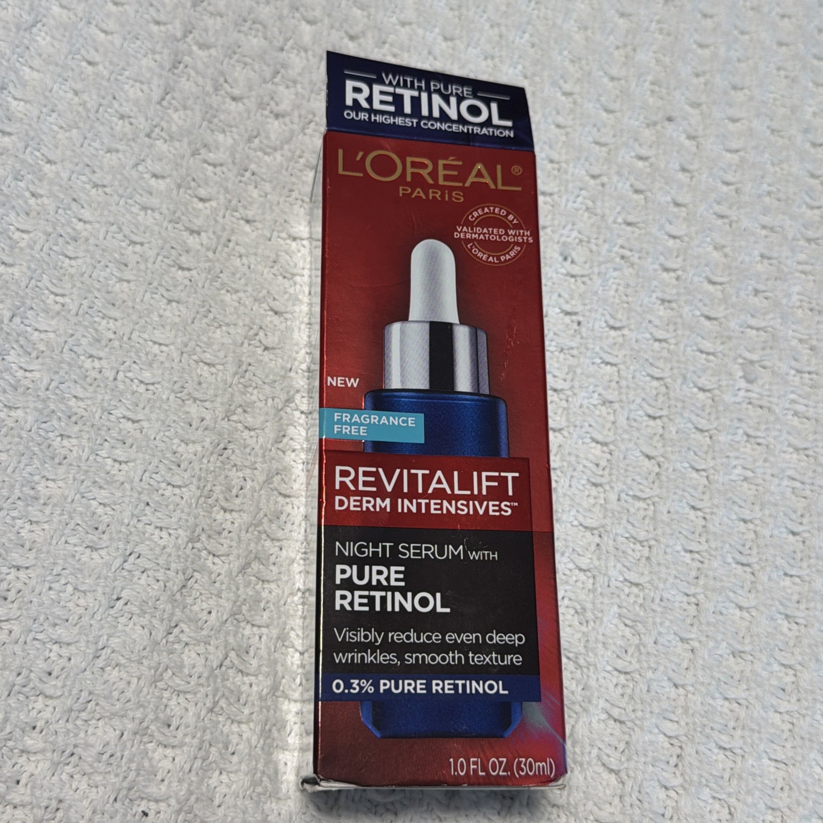 L’Oreal Paris Revitalift Derm Intensives Night Serum 0.3% Pure Retinol – 1.0 oz.