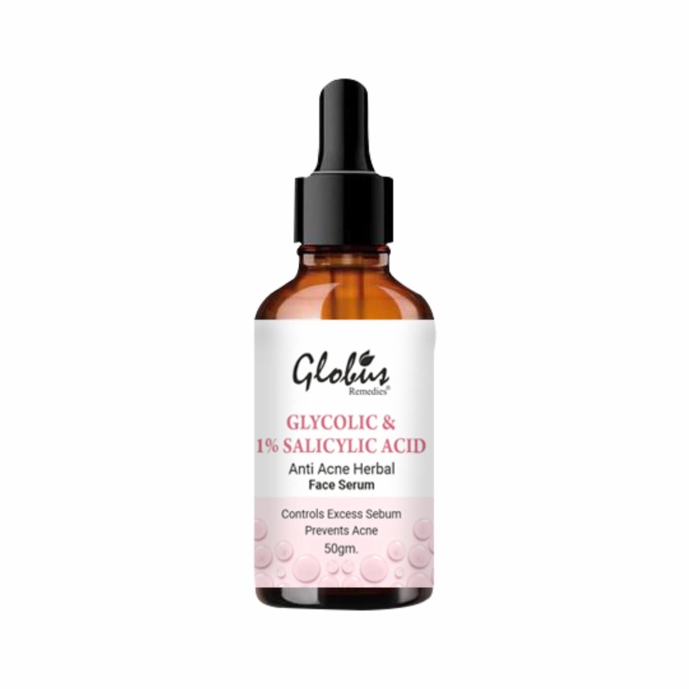 Globus Remedies Glycolic & 1% Salicylic Acid Anti Acne Face Serum 50ml (Pack-1)