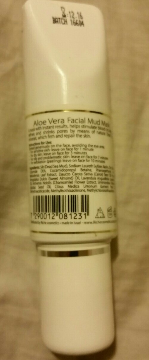 RICHE Dead Sea Minerals & Herbs perfumed ALOE Vera facial Mud Mask for all skin