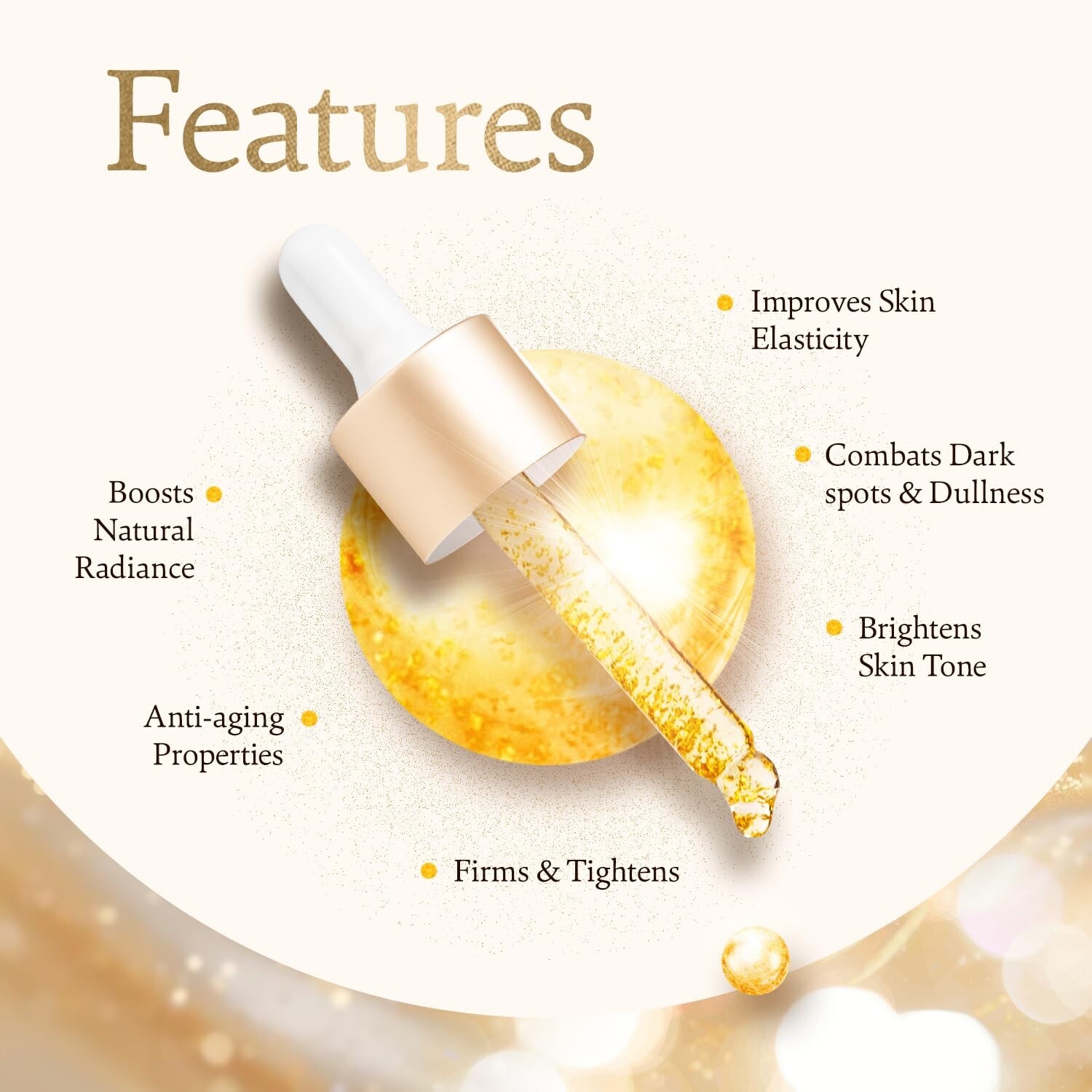 Indulgeo Essentials 24K Rose Gold Beauty Oil for Uneven Skin Tone, Dullness:30ml