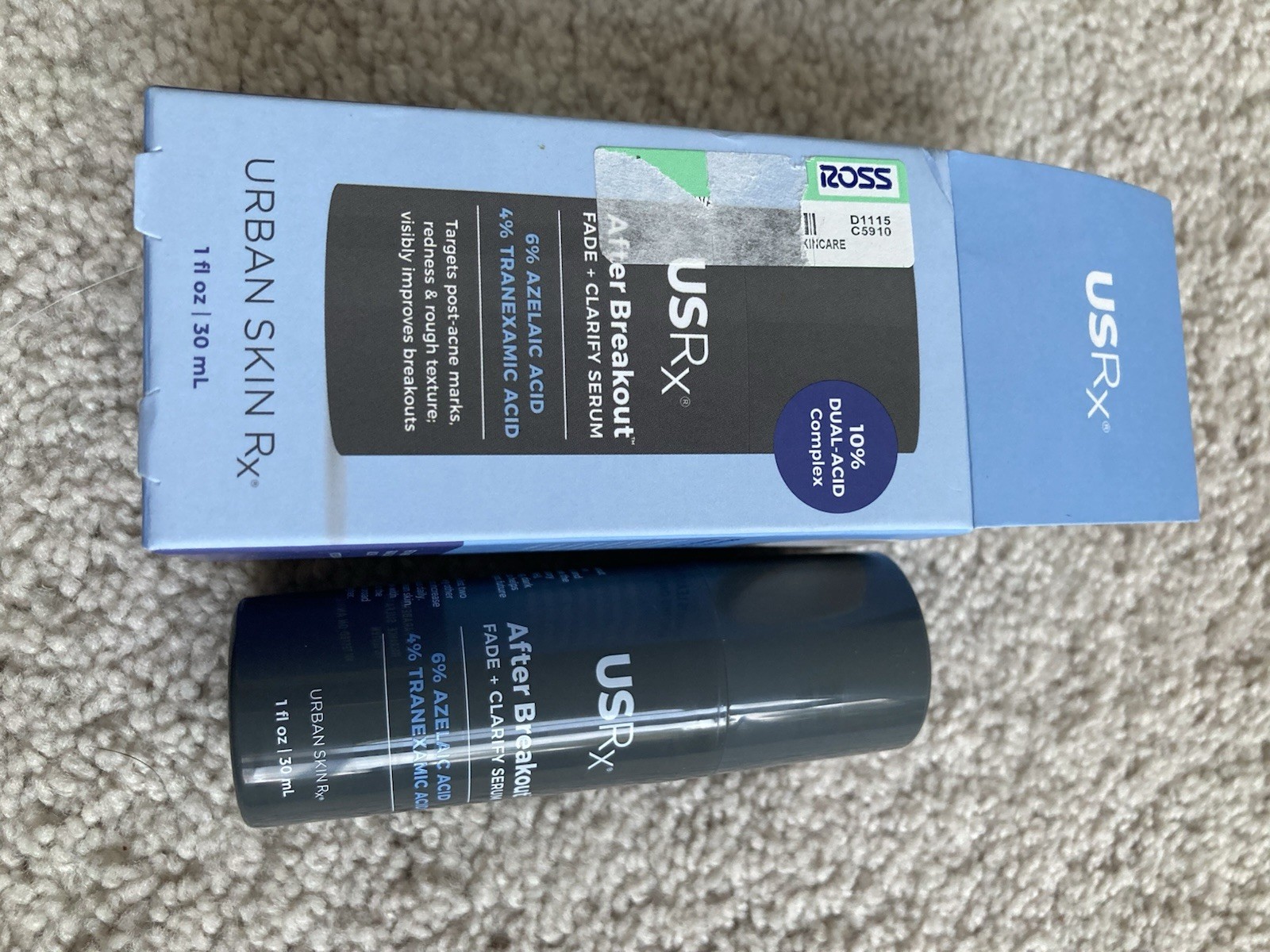 NIB USRx After Breakout Fade Clarity Serum Urban Skin Rx 1 Fl 30ml Post Acne