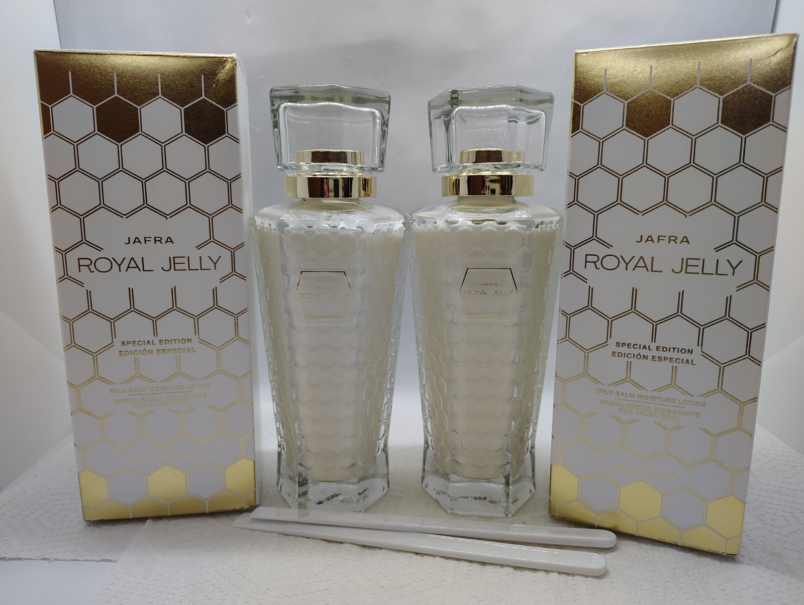 2 PACK JAFRA ROYAL JELLY MILK BALM -200 ml- 6.7 oz NEW FREE SHIPPING