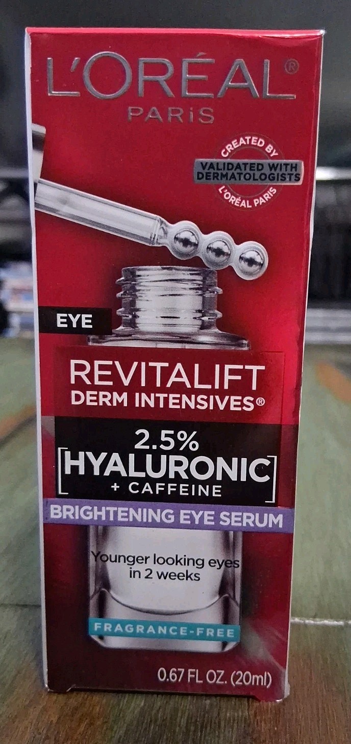 L’Oreal Revitalift Derm Intensives Brightening Eye Serum 2.5%Hyaluronic/Caffeine