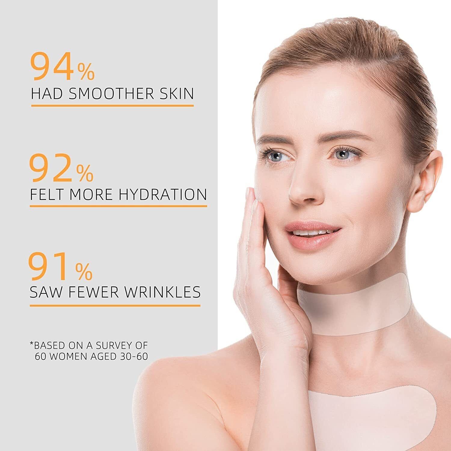2× Anti-Wrinkle Chest And Neck Silicone Pads Are Reusable And Washable Sleeping
