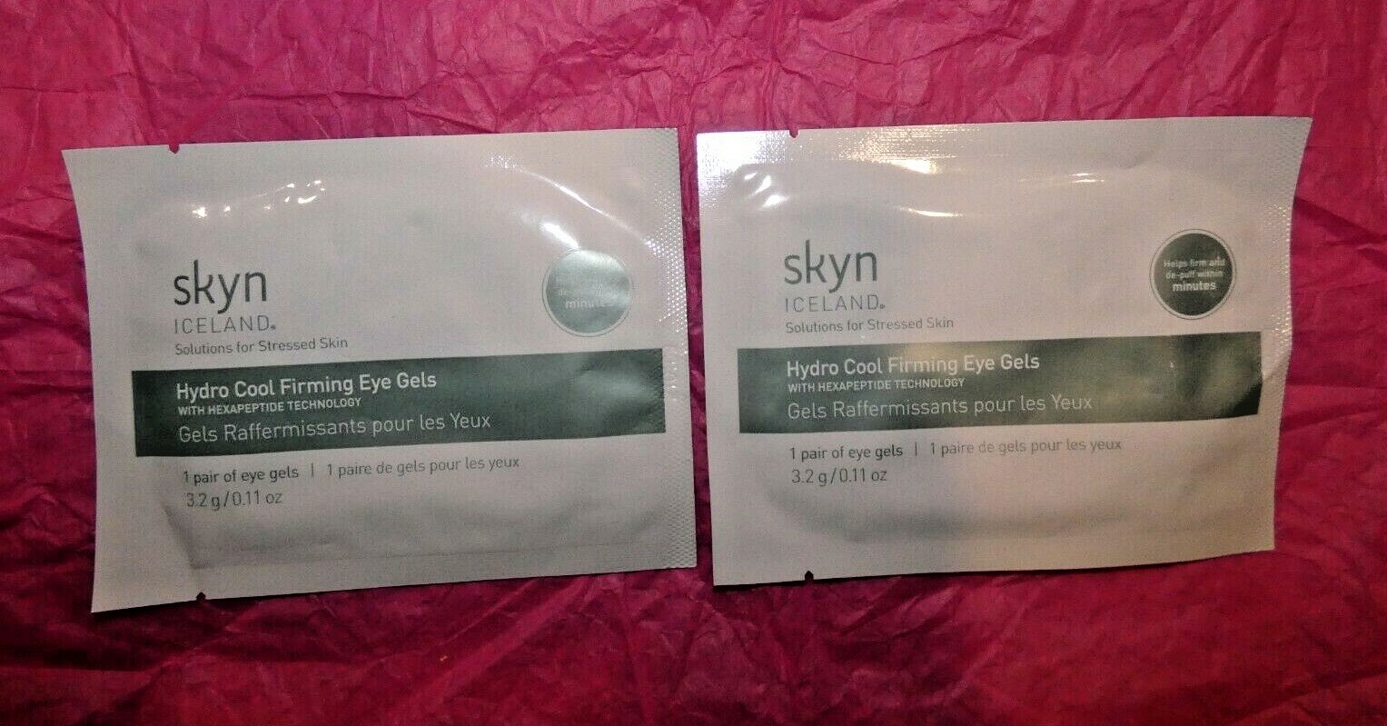 NEW SKYN ICELAND Hydro Cool Firming Eye Gels 1 pair per pkg 0.11 oz each NIP