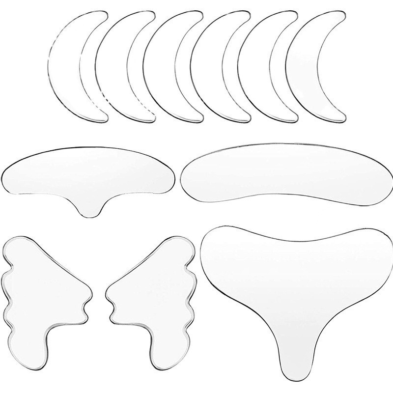 11Pack Silicone Anti-Wrinkle Face/Chest Pad Gift For Woman/All Type Skins c