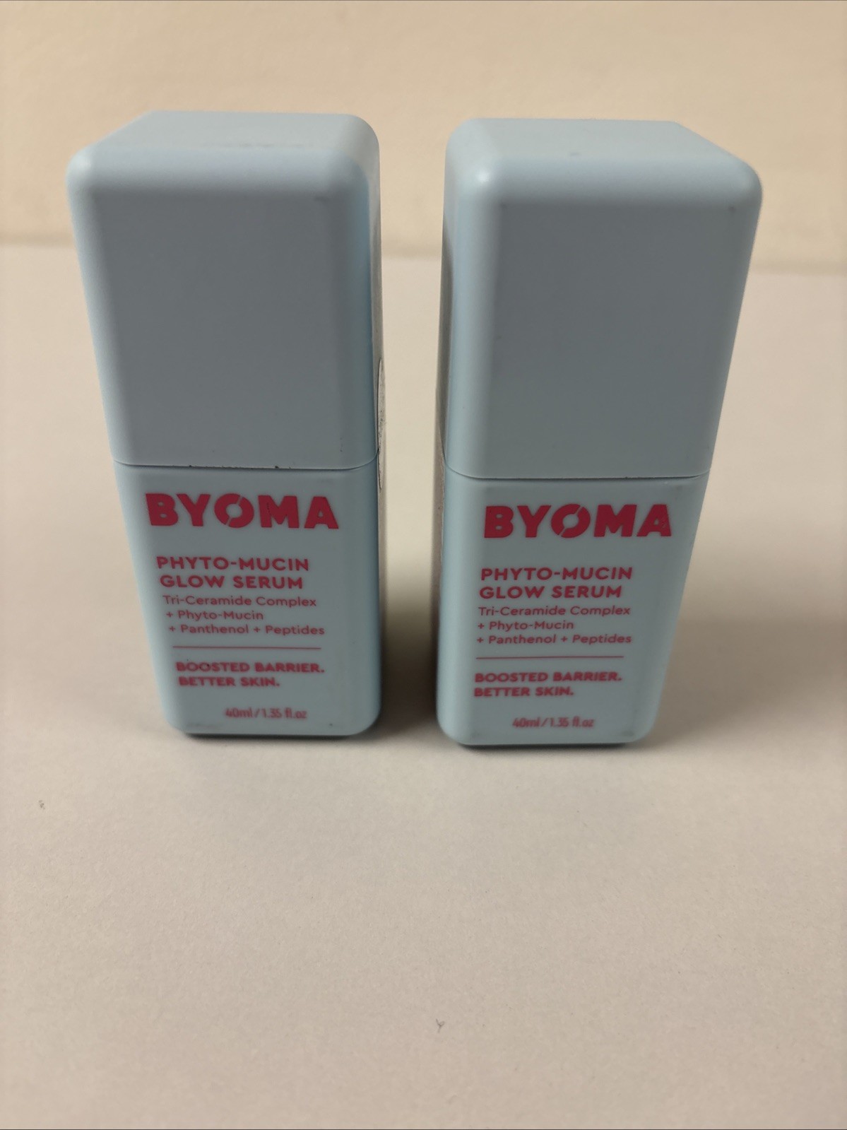 BYOMA Phyto-Mucin Glow Serum Tri-Ceramide Complex – 1.35 fl. oz. Lot of 2 B51-05