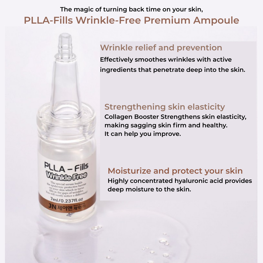 PLLA-Fills Collagen Hyaluronic Acid Peptide Wrinkle Ampoule 0.2oz x 5 pieces