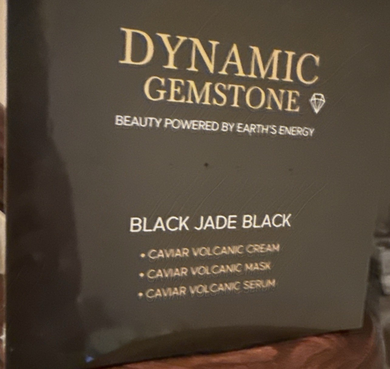 Dynamic Gemstone Black Jade Black Caviar Volcanic Mask Cream Serum Set