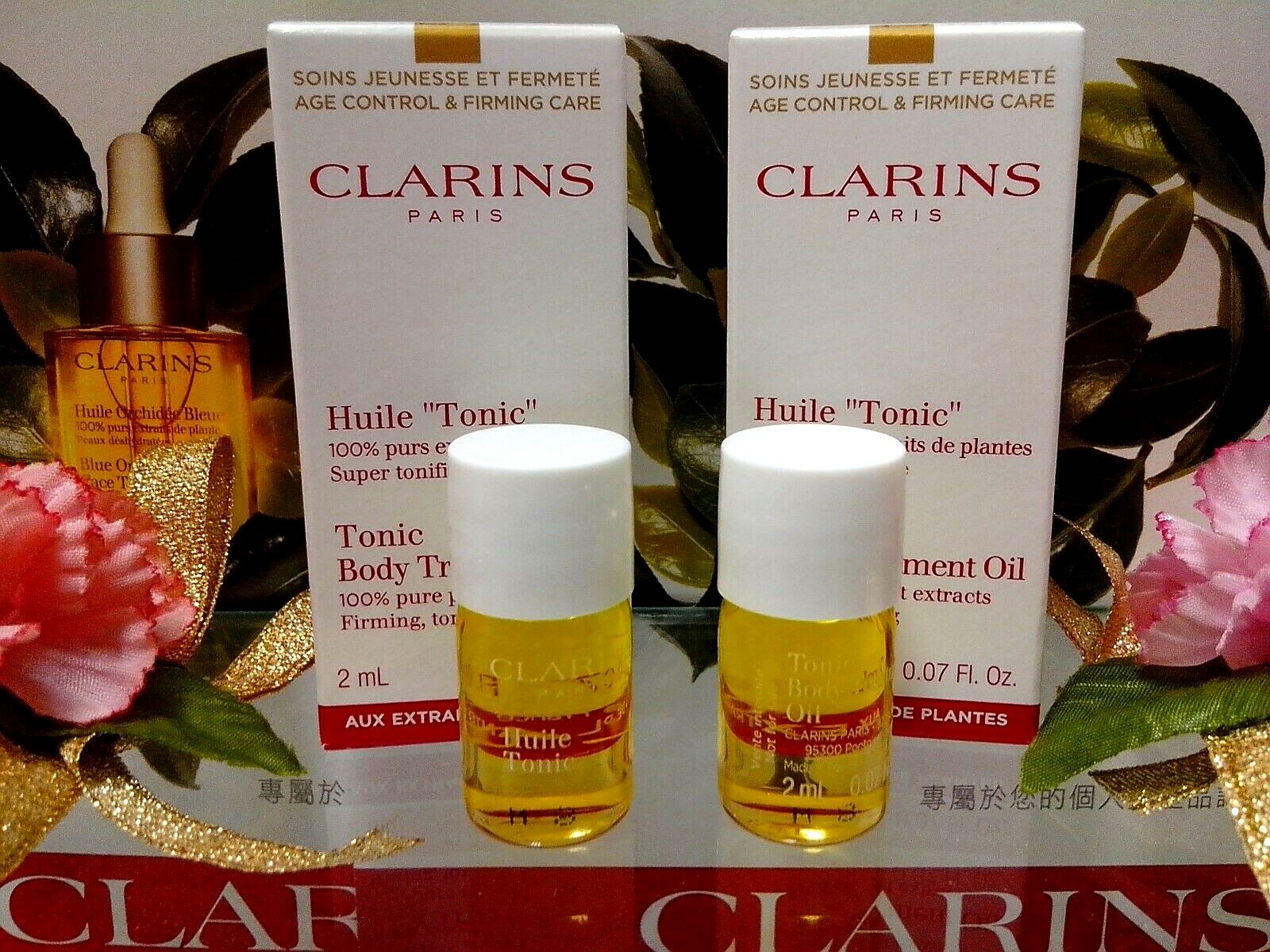 ☾6 PCS☽Clarins Paris Huile»Tonic»Body Treatment Oil◆2mL◆✰☾Prevent Stretch Mark☽✰