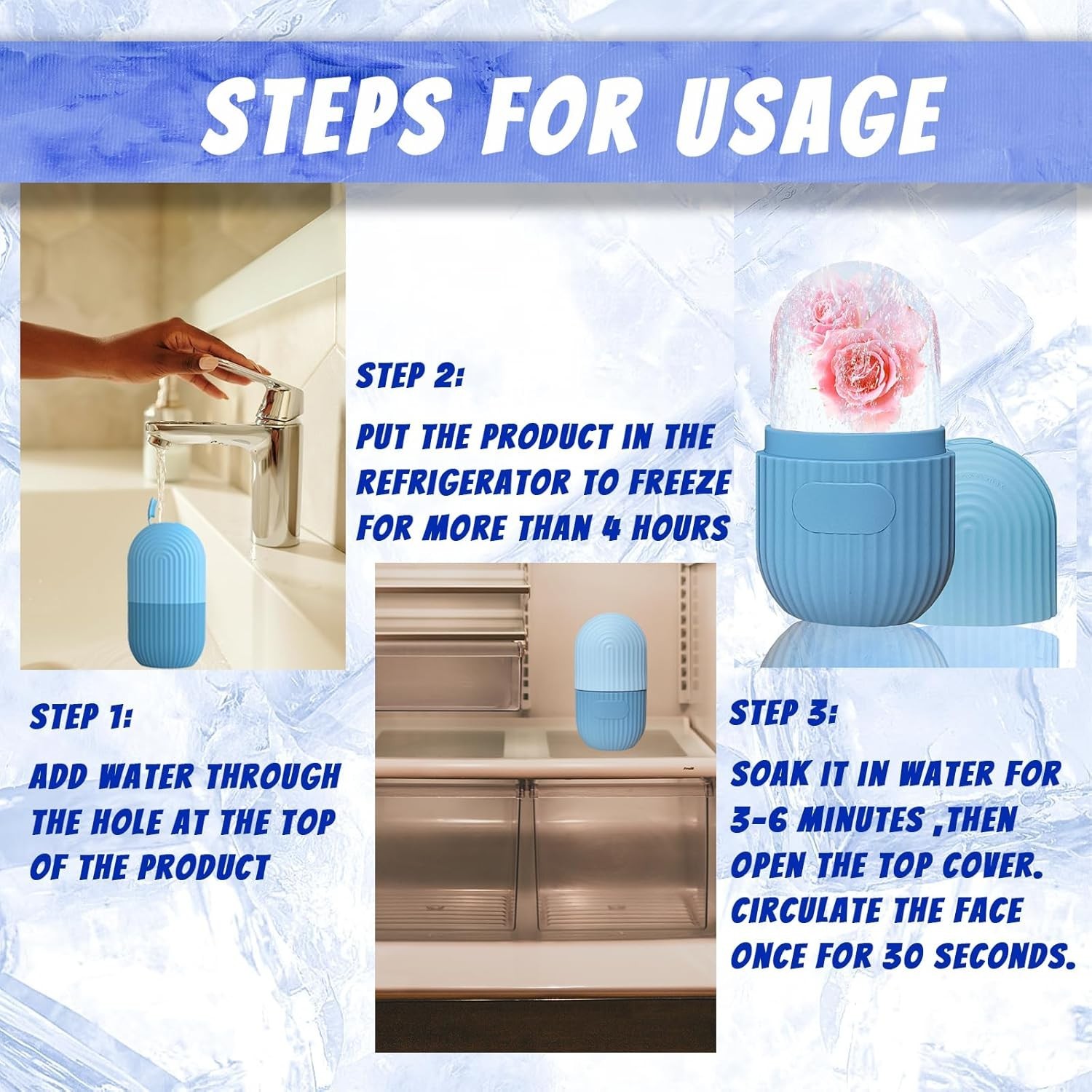 Ergonomic Ice Face Roller – Multi-Use Silicone Mold for Perfect Skin Care Ritual