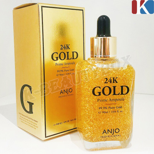 ANJO 99.9% 24K Gold Prime Ampoule 90ml Anti-Aging Ampoule Moisturizer Serum NEW