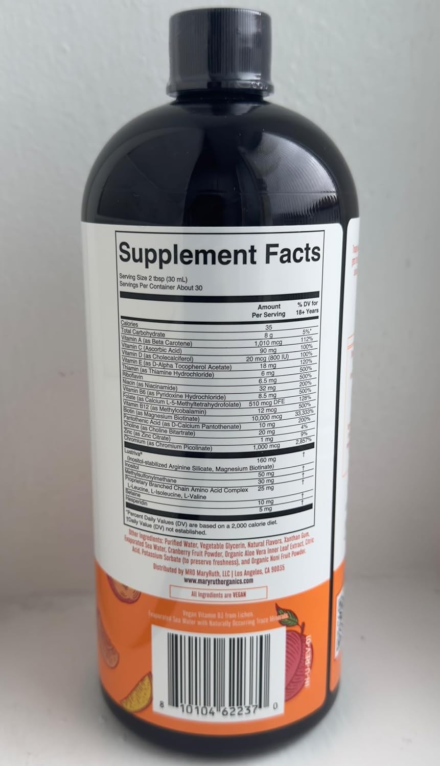 MARYRUTH’S Liquid Multivitamin+Hair Growth|Clinically Tested for Thicker 10000mc