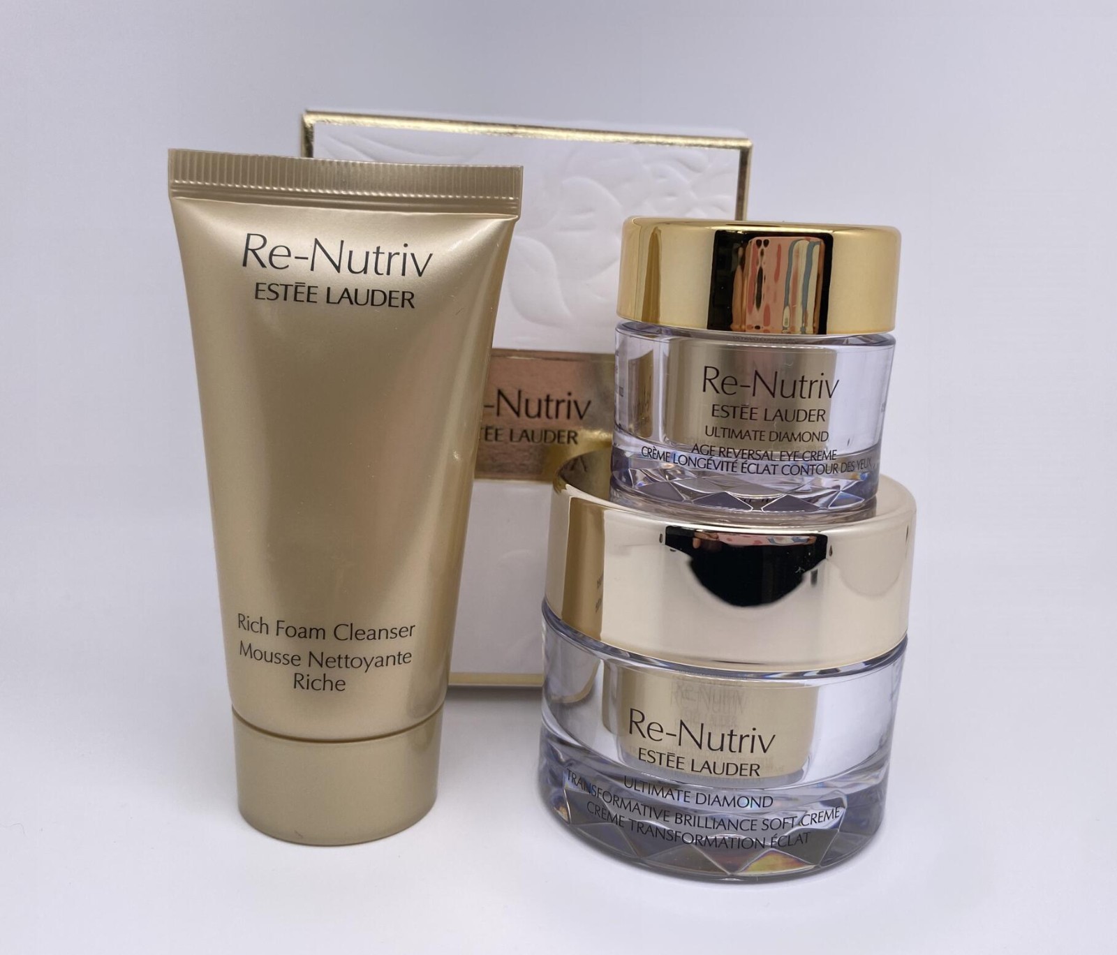Estee Lauder Re-Nutriv Set Mit Ultimate Diamond Set Rich Cleanser ,Soft Cream ,