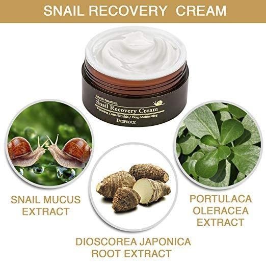 Dual Function Snail Recovery Cream 3.5 oz – Moisturizing and Anti-Aging Solution