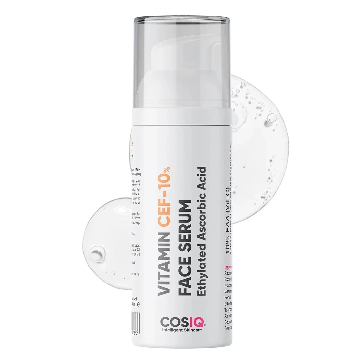 Cos-IQ 10% Vitamin C Serum With Vitamin E Ferulic Acid For Bright Skin 30ml