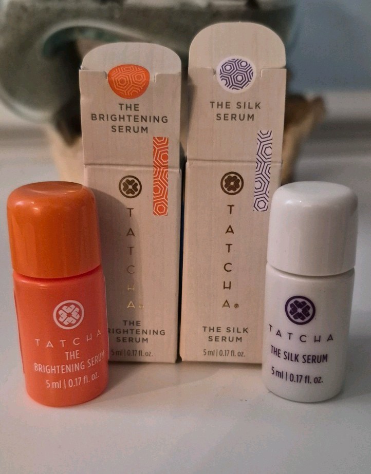 Tatcha The Silk Serum & Brightening Serum 0.17oz each Travel Size Mini Samples