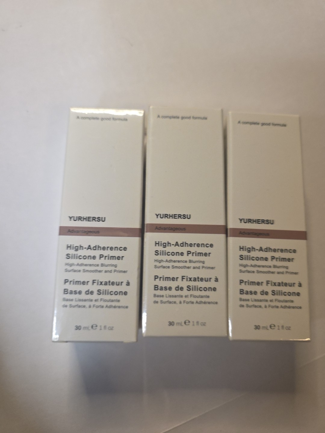 3 Lot YURHERSU Hi – Adherence Silicone Primer, Makeup – 1 oz – Ex: 04/2028