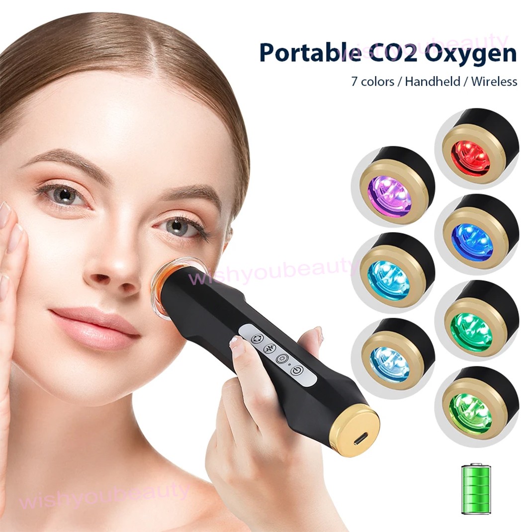 7 Colors CO2 Oxygen Bubble Machine Facial Skin Care Exfoliating Beauty Device