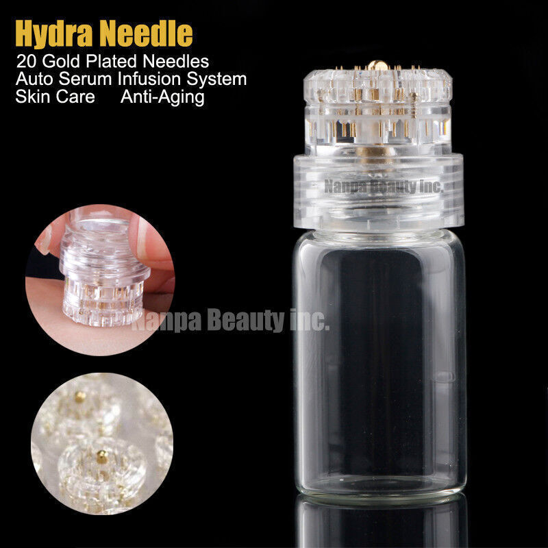Hydra 20 pins Derma Roller With bottle Skin Therapy Auto Serum Infusion System