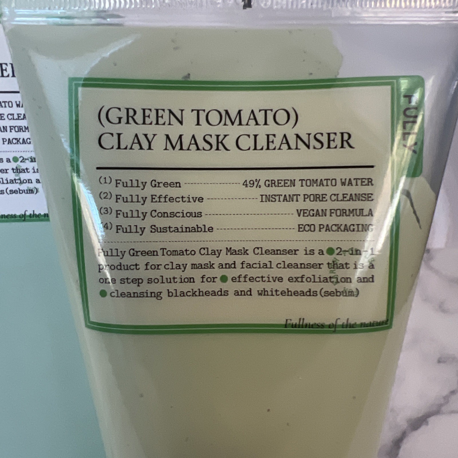 Fully Green Tomato Clay Pack Cleanser 120ml – Authentic & Trusted U.S. Seller