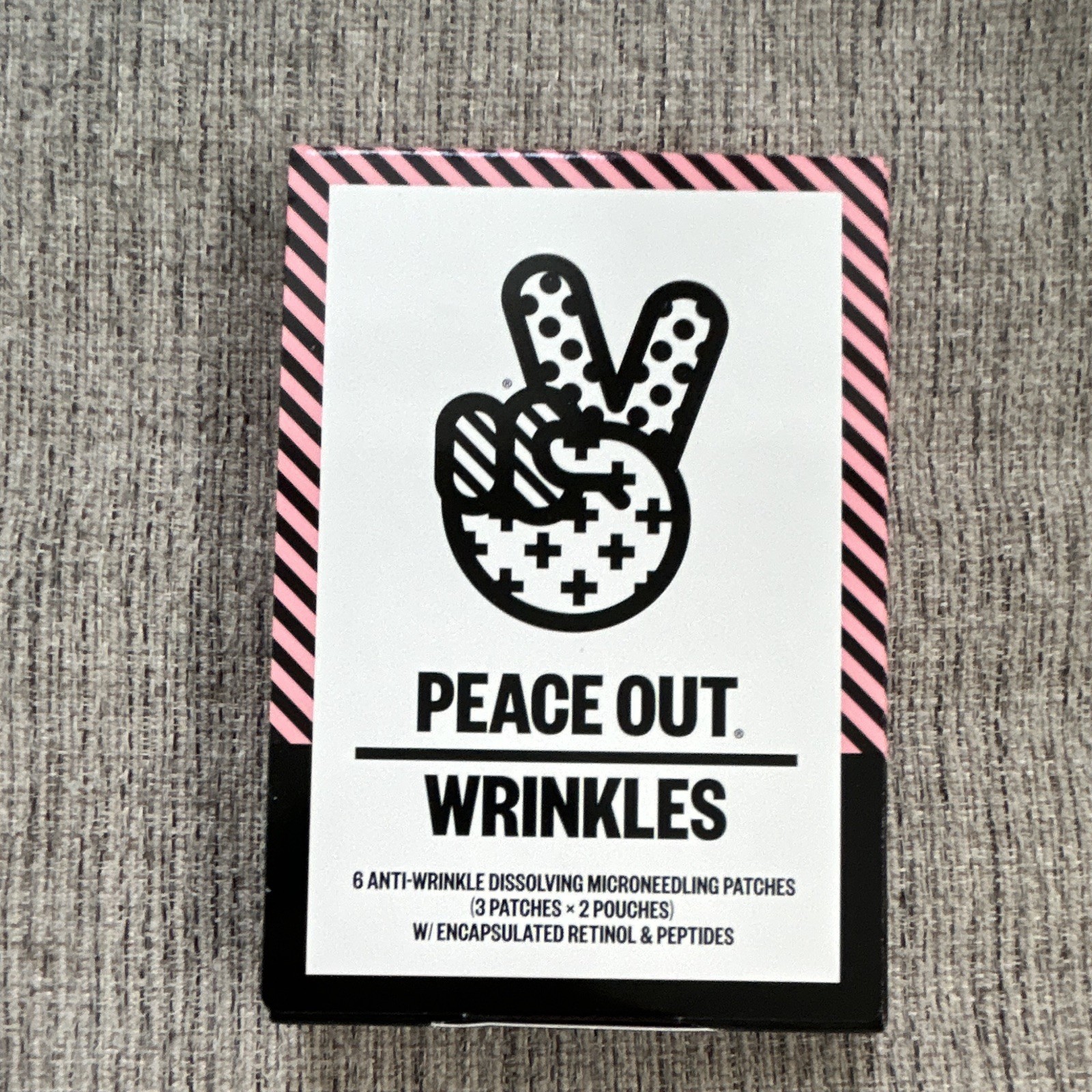 Peace Out Wrinkles Microneedling Dissolving Patches Retinol/Peptides 6ct
