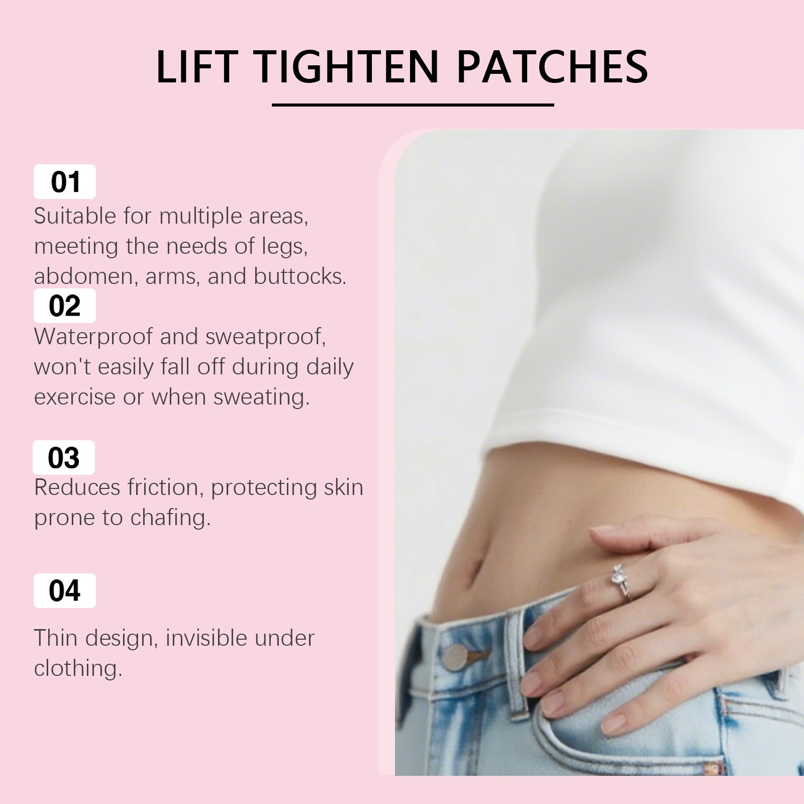 Body Lifting Patches for Legs/Abdomen/Buttocks & Arms, 2026 New Transparent Skin
