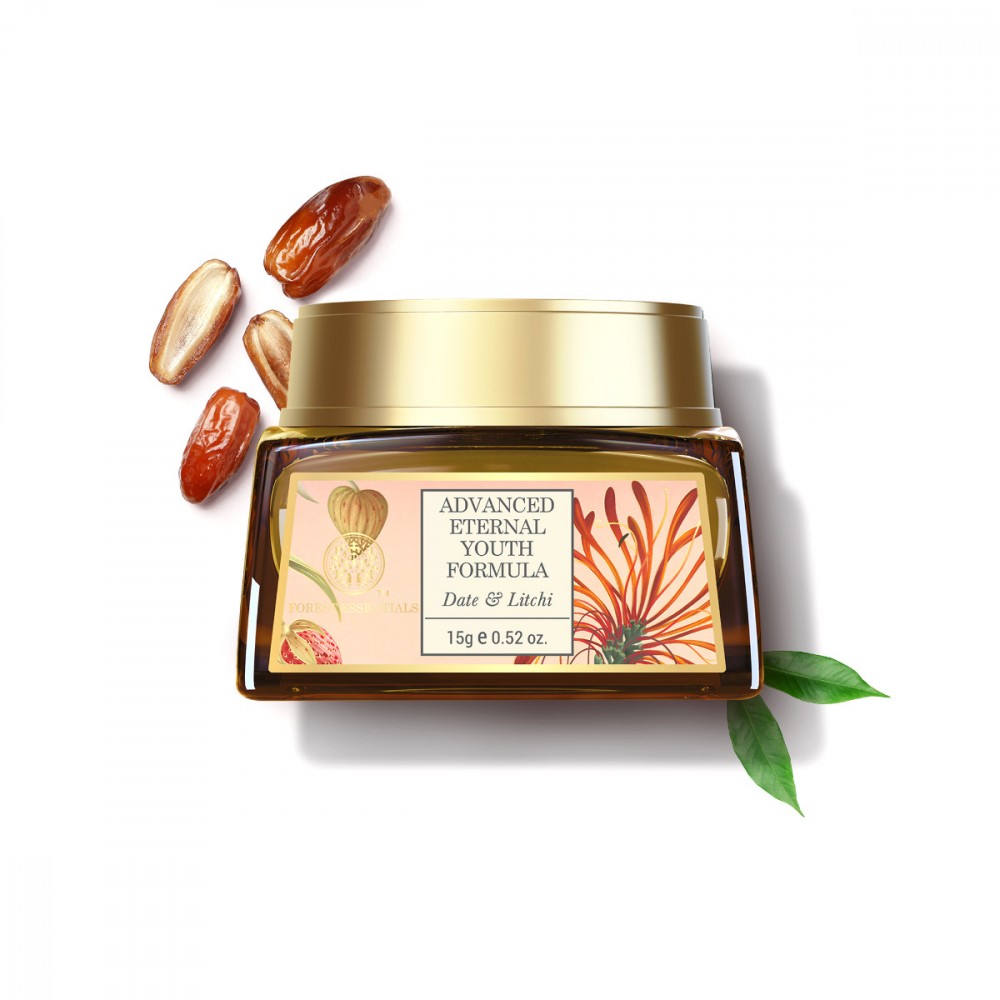Forest Essentials Advanced Youth | Formula Date Litchi Face Cream 30g Jar | 100g