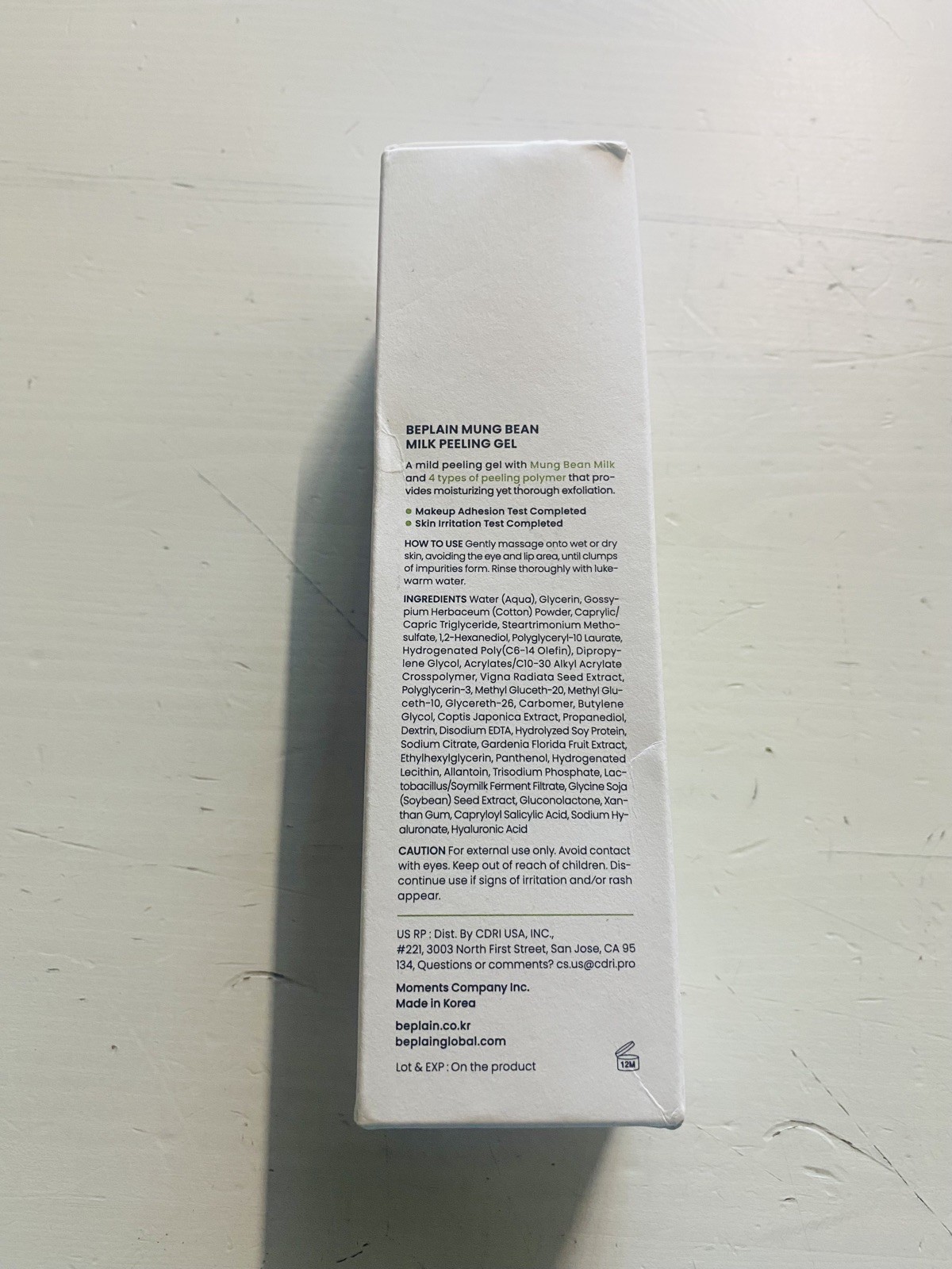 Beplain Mung Bean Milk Peeling Gel 120ml #dau
