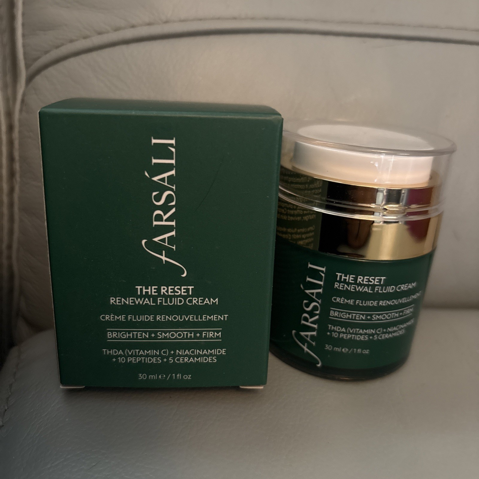 Farsali The Reset Renewal Fluid Cream Lightweight Serum Cream Smooth & Firm 1 Oz