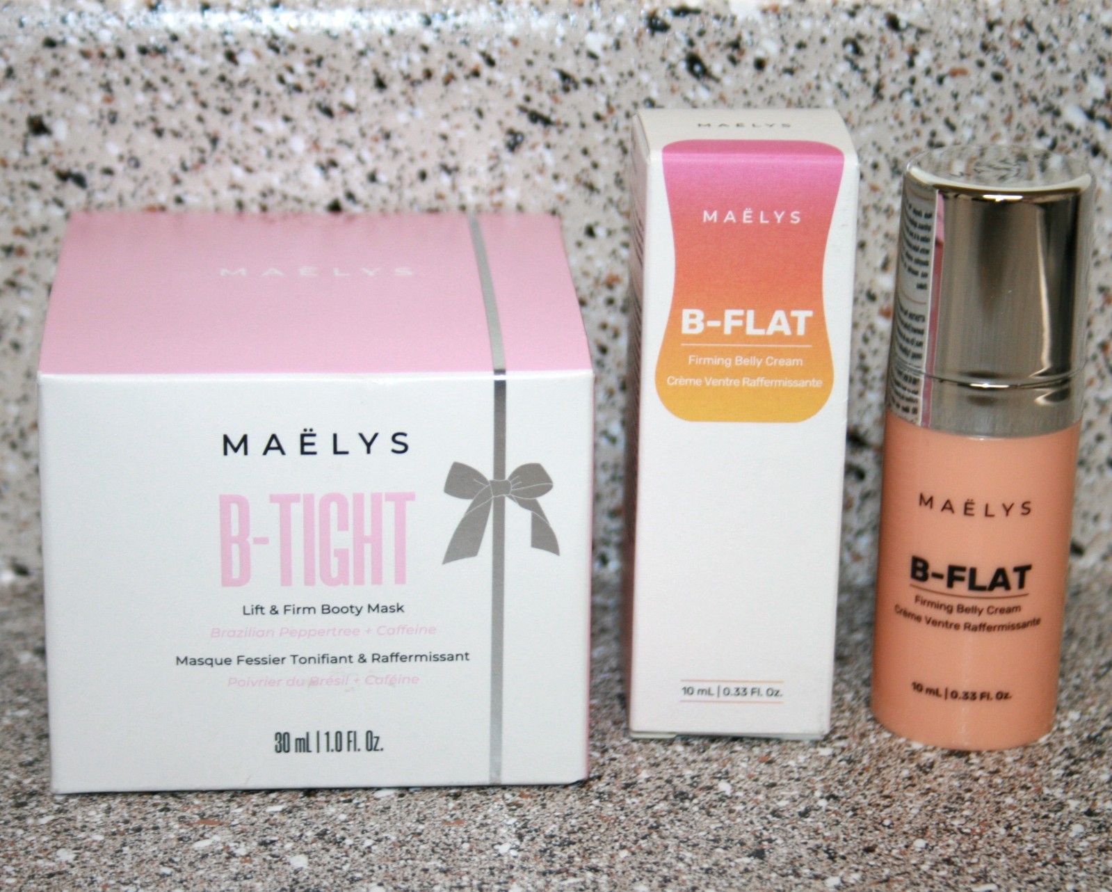 Maelys B-Tight Lift & Firm Booty Mask + B-Flat Firming Belly Cream Travel Size