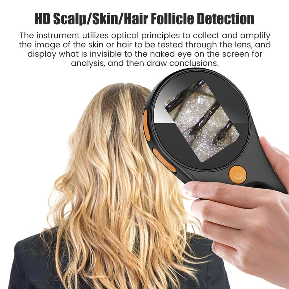 Handheld Dermatoscope Skin Analyzer Machine, Wireless Portable Digital Micros…