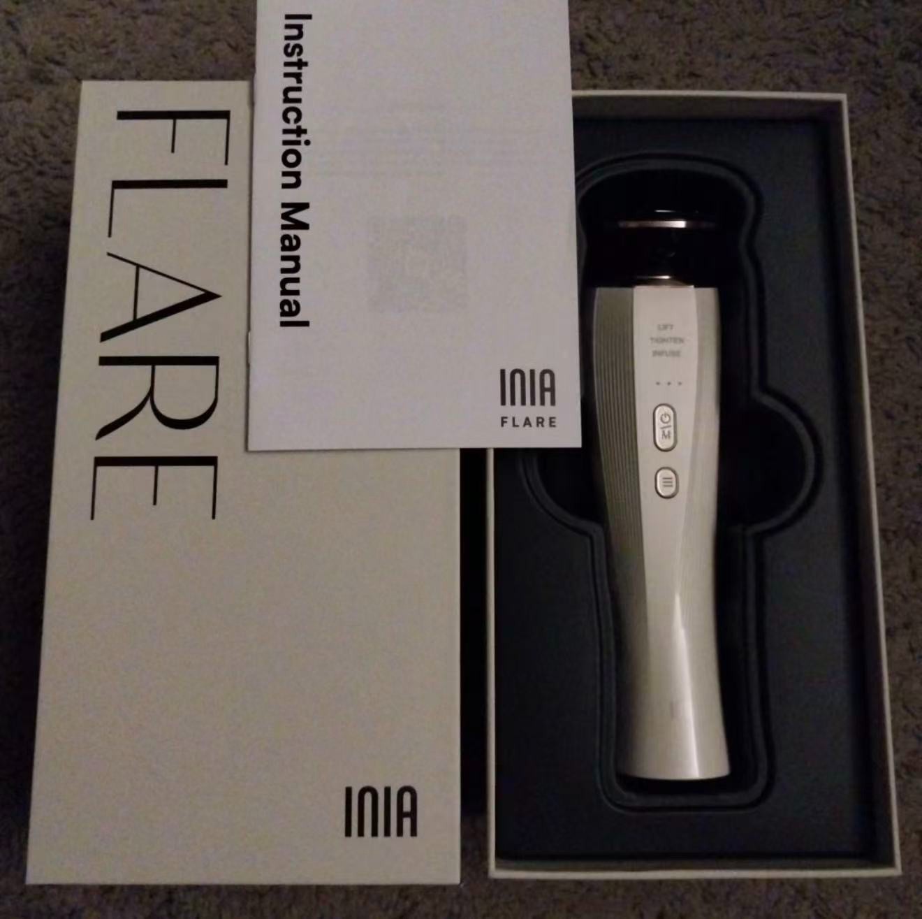 *NEW IN BOX* INIA FLARE Microcurrent Facial Device for Face and Neck FREE GEL
