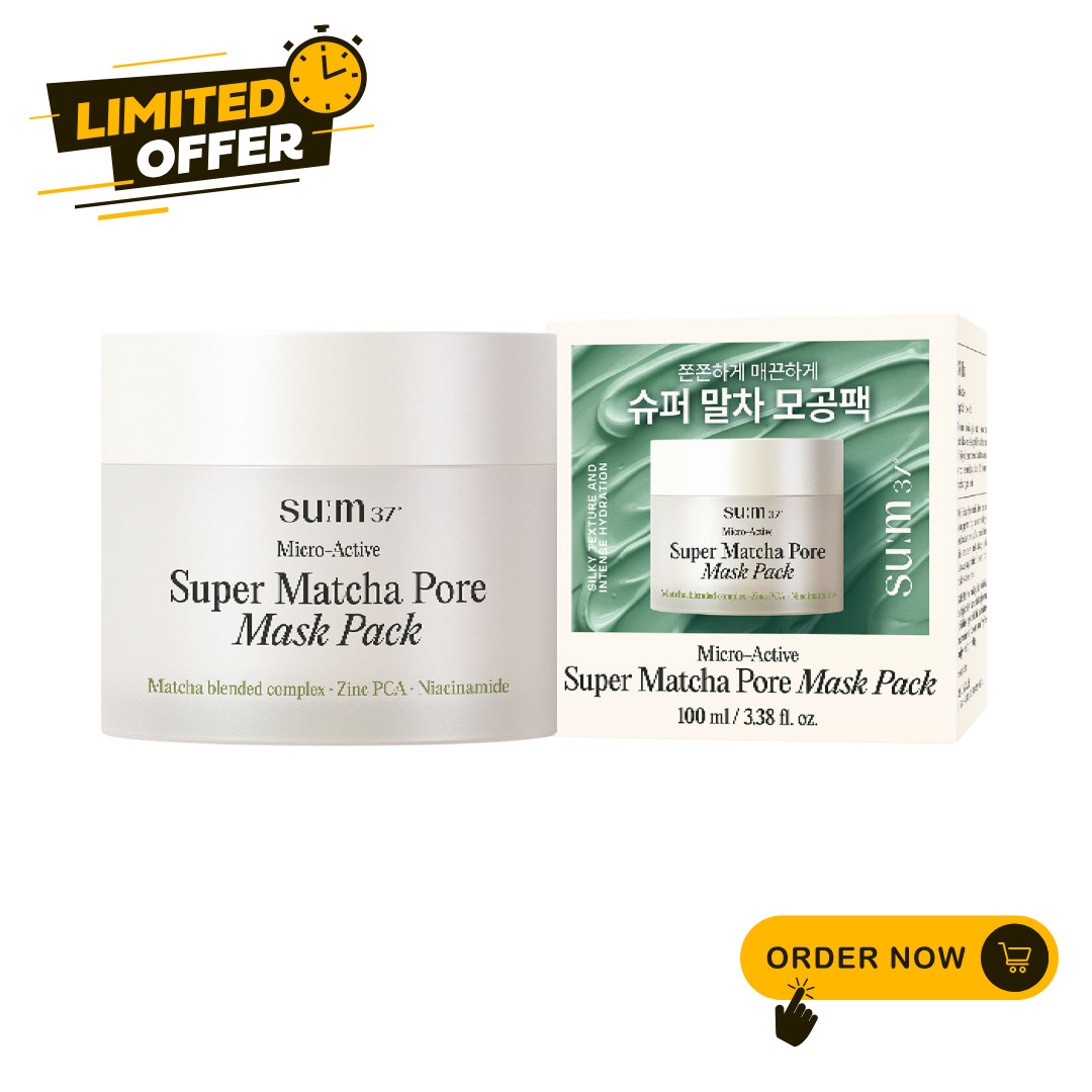 SU:M37 Micro Active Super Matcha Pore Mask 100ml Calming Deep Cleansing K-Beauty