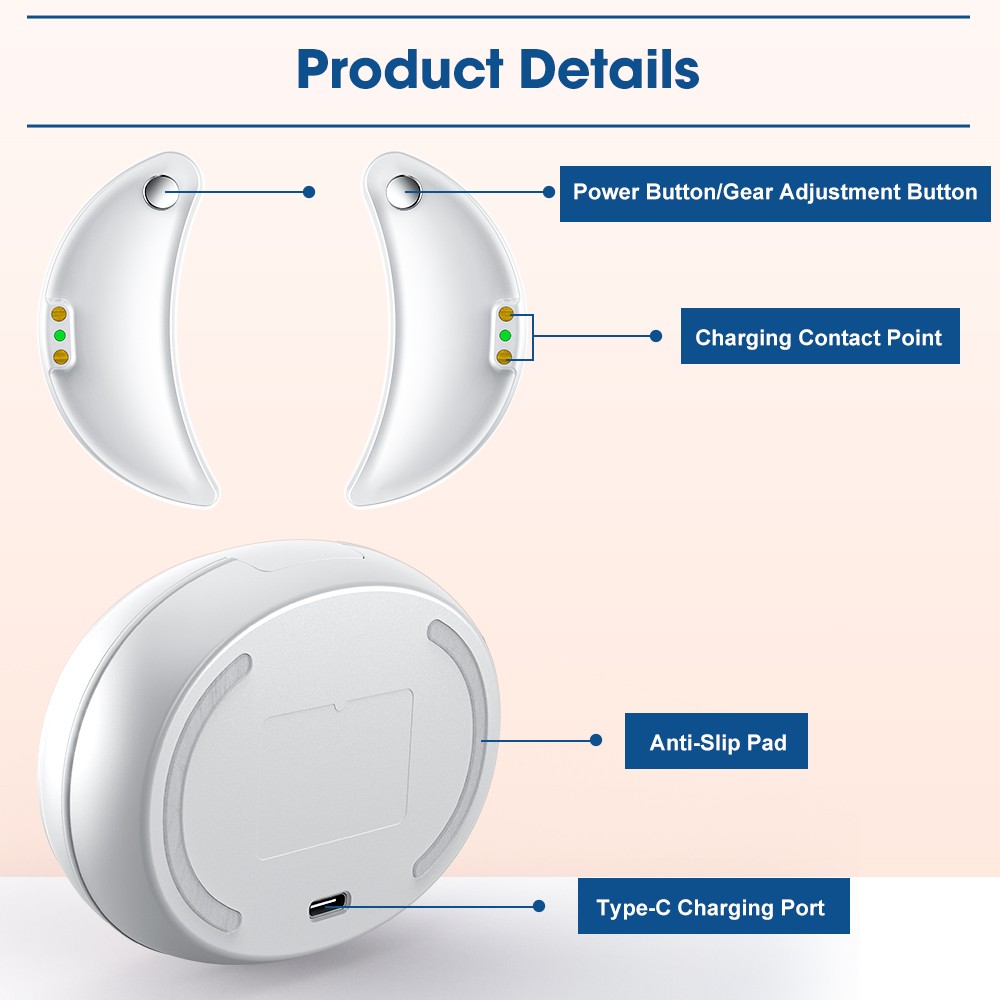 Red Light Therapy Eye Mask EMS Microcurrent,Portable Under-Eye Patches Massager