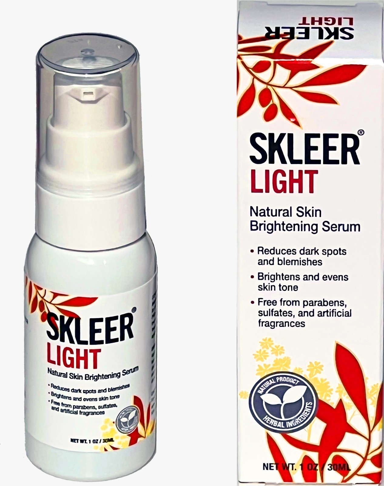 SKLEER Light Serum | Natural Skin Brightener | Dark Spots & Uneven Tone