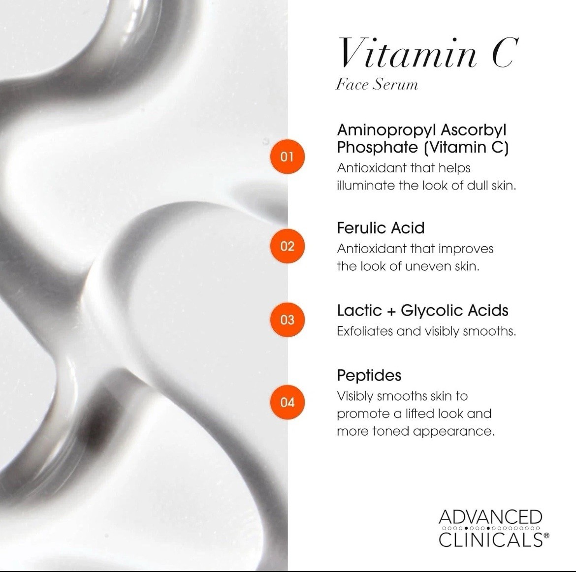 Advanced Clinicals Brightening Vitamin C Serum, 1.75 Fl Oz