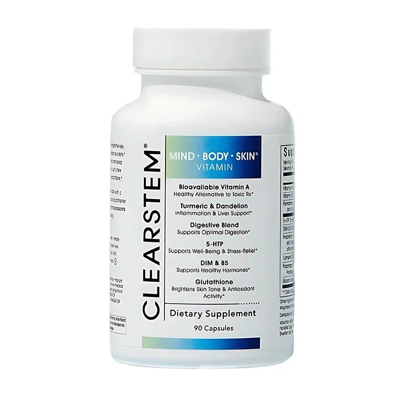 CLEARSTEM (Age+Acne) Mind•Body•Skin® Vitamin – 90 Capsules, 2 Bottles