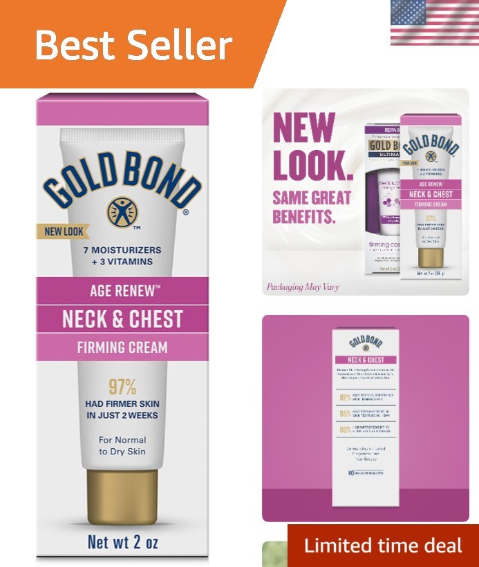 Age Renew Neck & Chest Firming Cream, 2 Oz, Hydrates, Renews, and Visibly Imp…