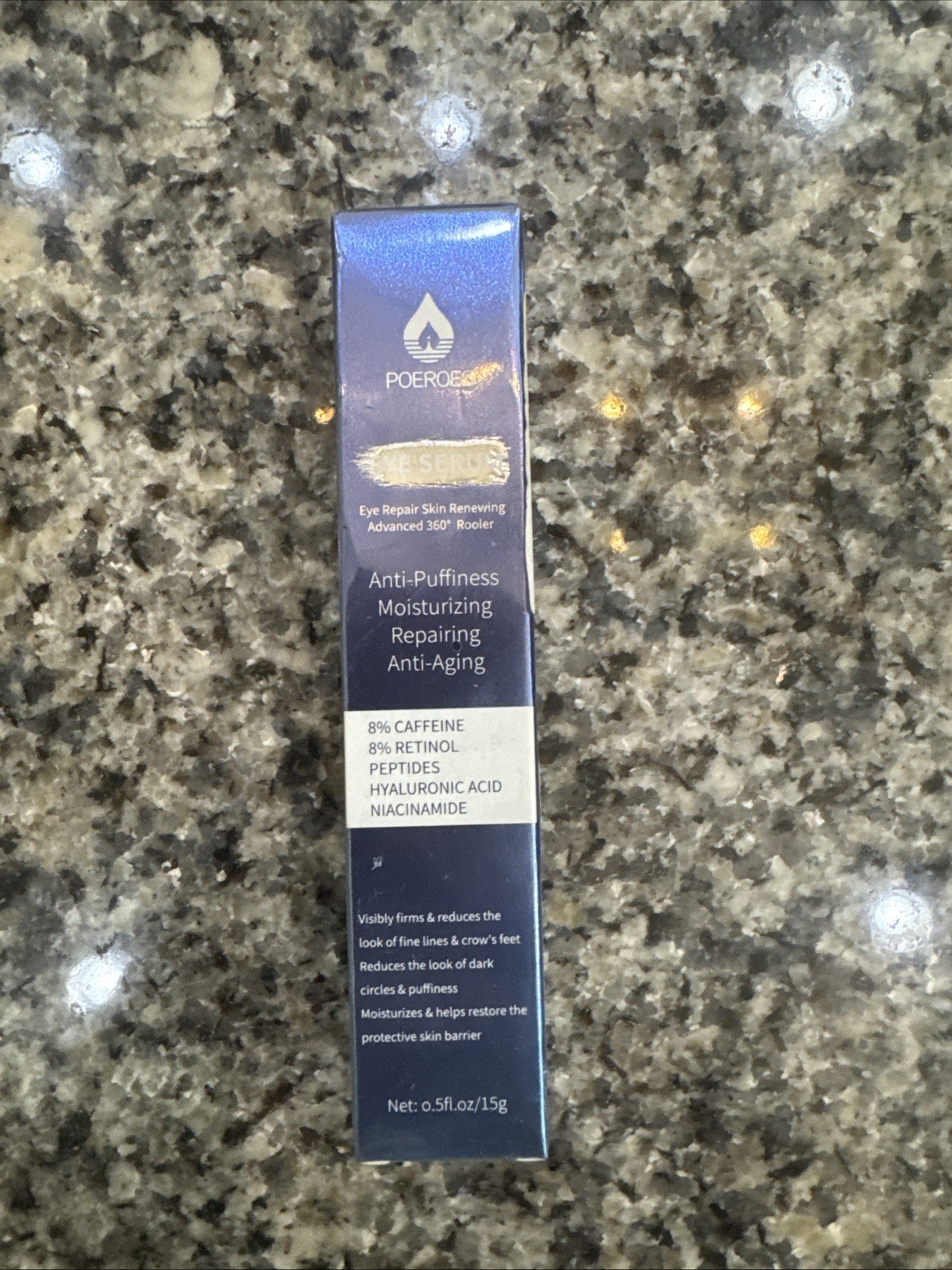 Poeroes Eye Serum Anti Puffiness Moisturizeing Repairing Anti Aging • 0.5 oz