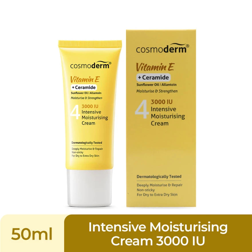 2 PACKS X 50ML COSMODERM Vitamin E Intensive Moisturising Cream 1,000 IU NEW