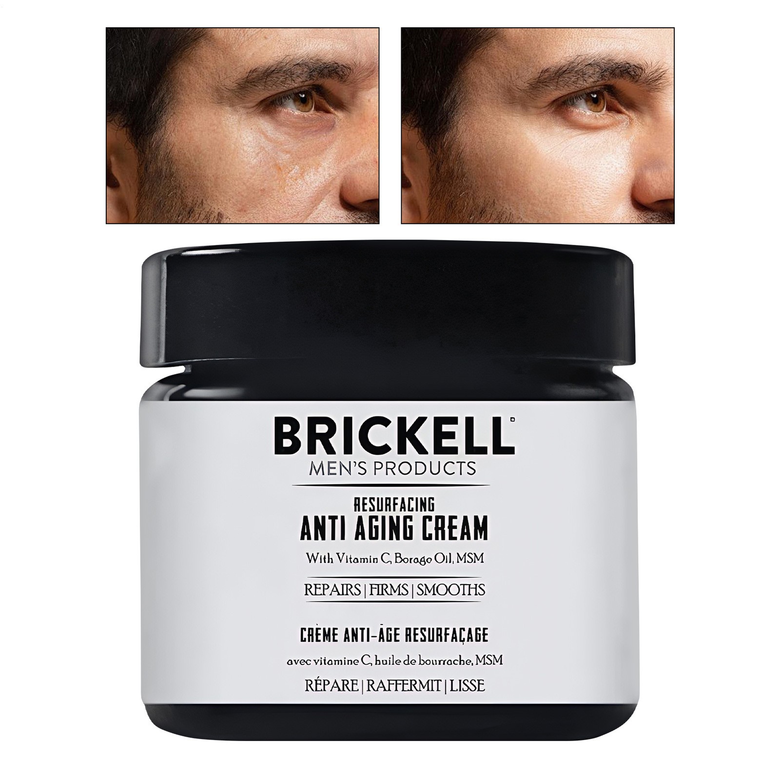 Brickell Men’s Resurfacing Anti-Aging Face Cream Pure Moisturizer Scented 2oz