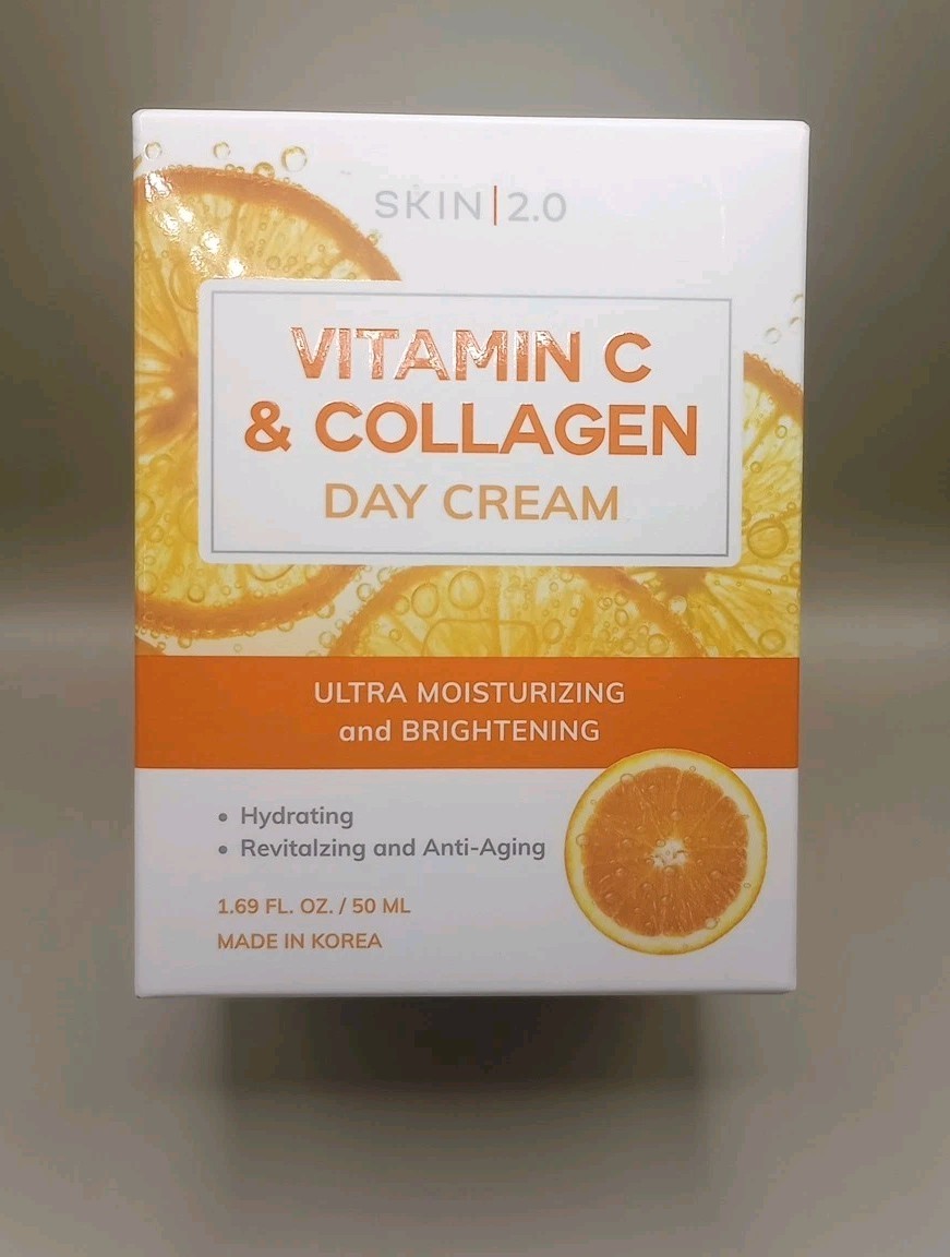 SKIN 2.0 Vitamin C & Collagen Day Cream For Face Brand New In Box