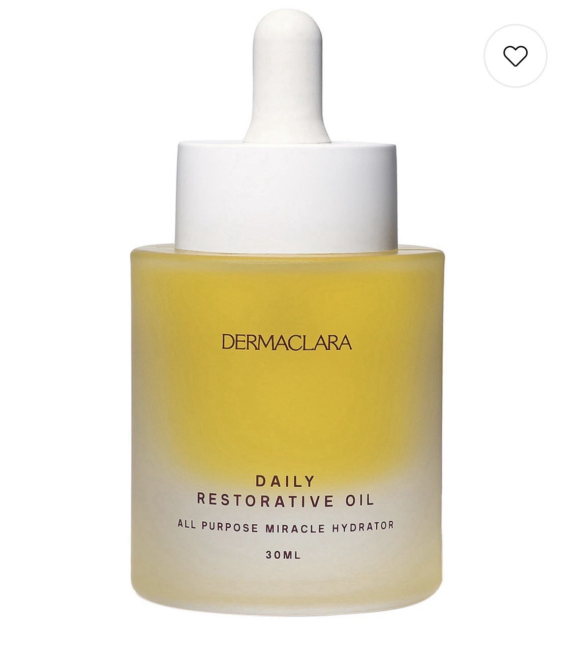 Dermaclara Daily Restorative Oil, a 30ml facial oil 1oz Full Size
