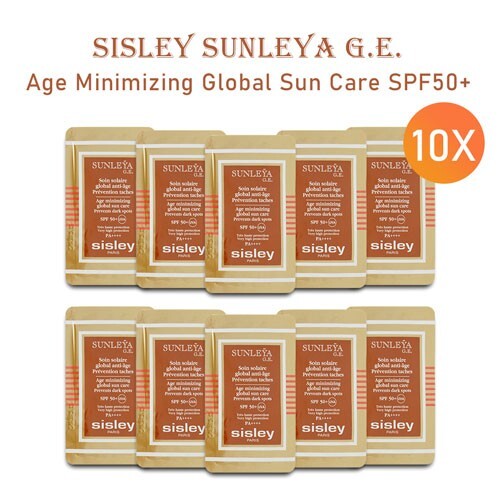 10 Packs Sisley Sunleya G.E. Age Minimizing Global Sun Care SPF 50+ PA++++ 2 ml.