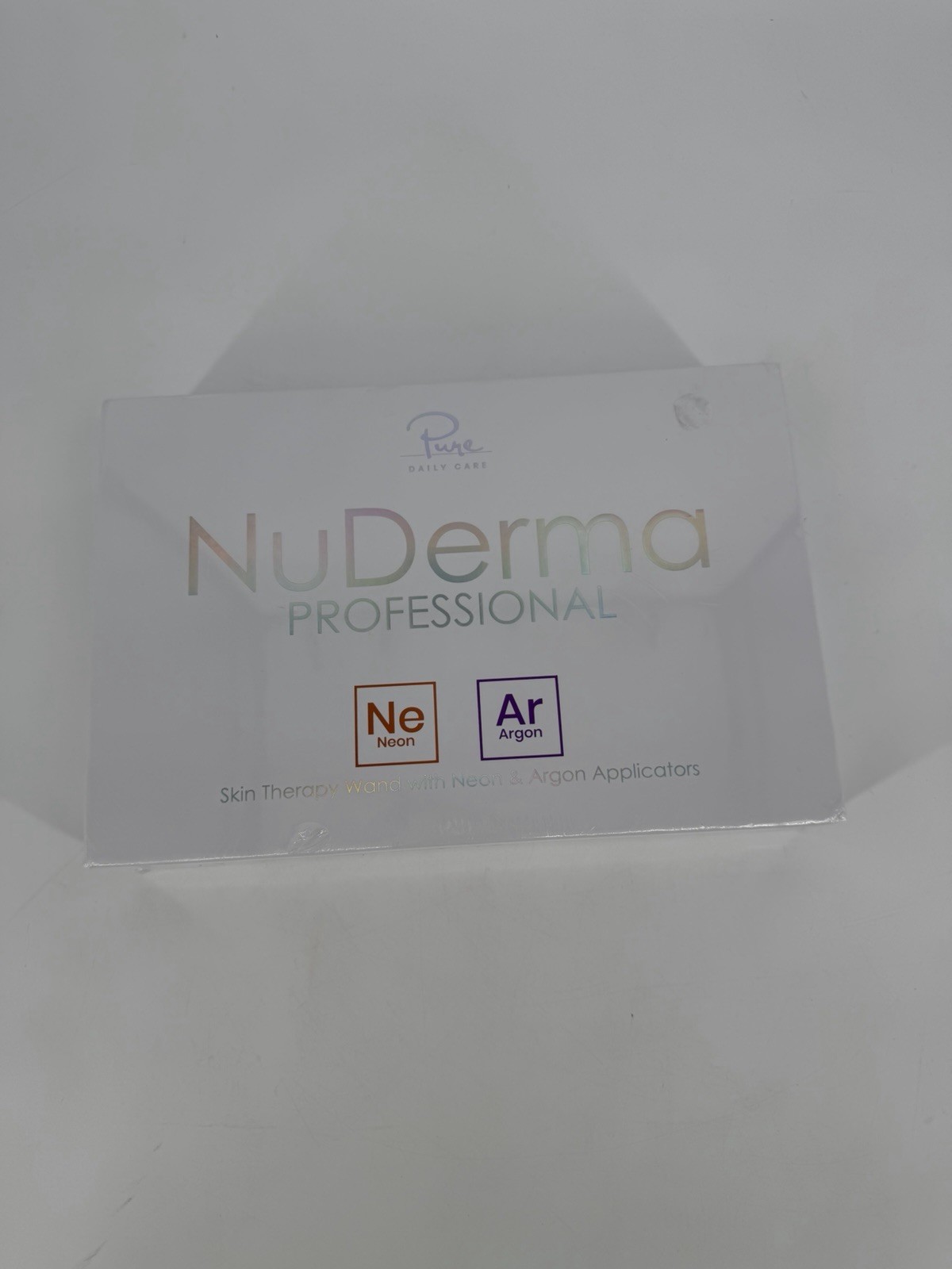 NuDerma Professional High Frequency Skin Therapy Wand Neon Argon 6-Electrode Kit